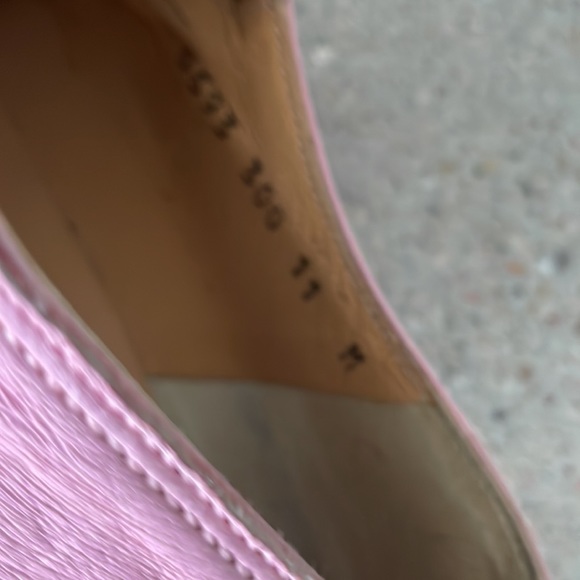 Mauri M Collection Shoes Mens 11 Genuine Alligator Oxford Square Toe Exotic Pink - Picture 3 of 3